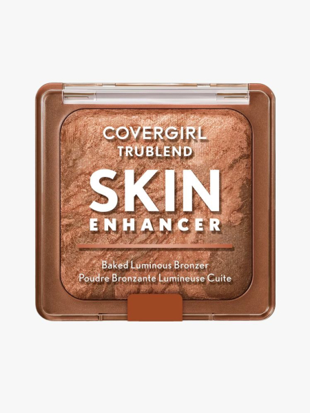 CoverGirl&rsquo;s TruBlend Skin Enhancer Baked Luminous Bronzer in branded component on a light gray background