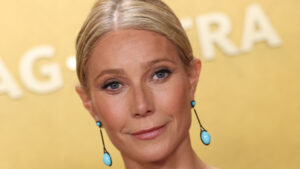Gwyneth Paltrow Wore the Moodiest Nail Color With the Springiest Dress—See the Photos